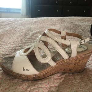 White wedge sandal